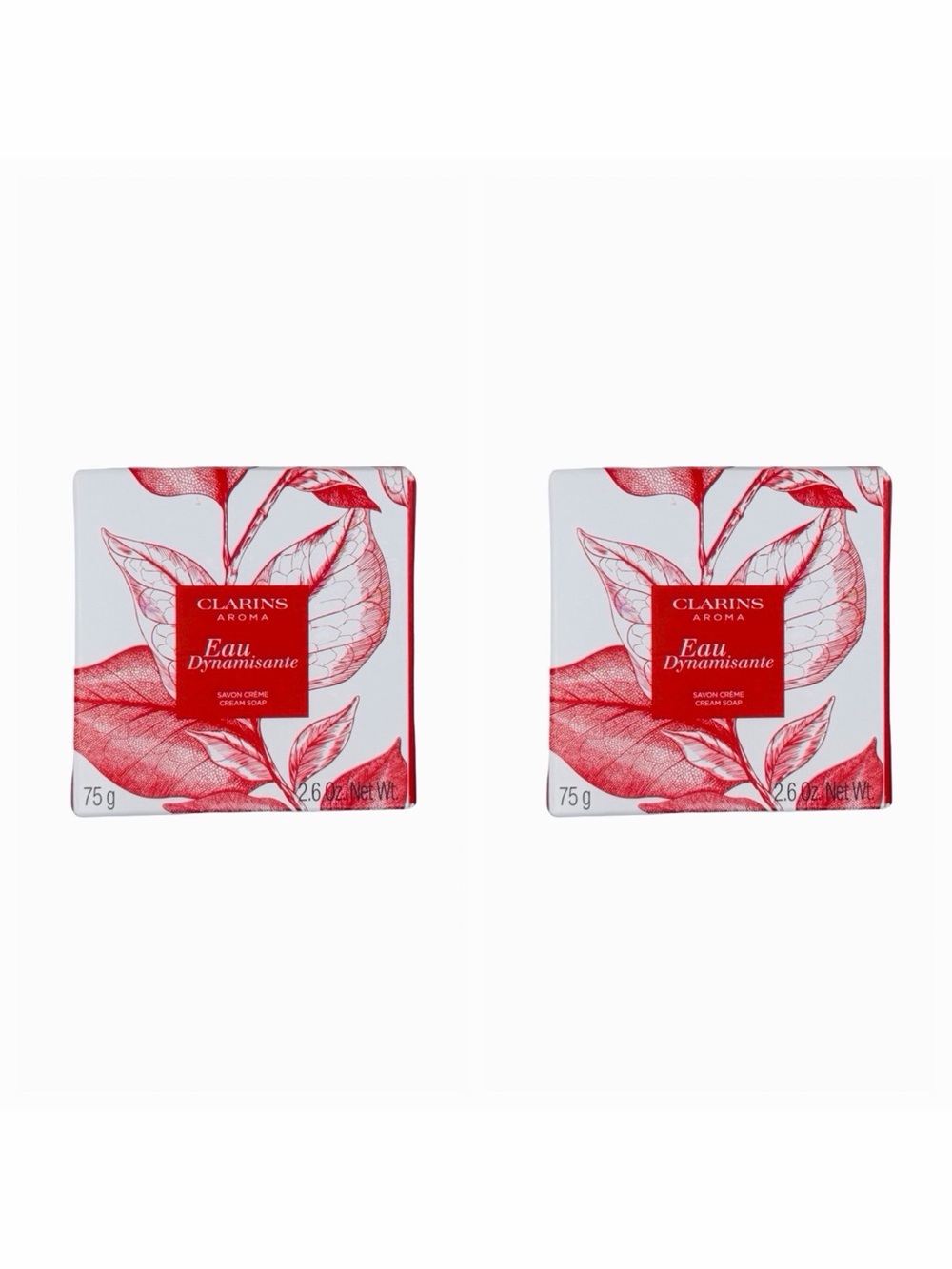 Clarins Aroma Eau Dynamisante Cream Soap Bar - 2.6 oz / 75g - Set of 2